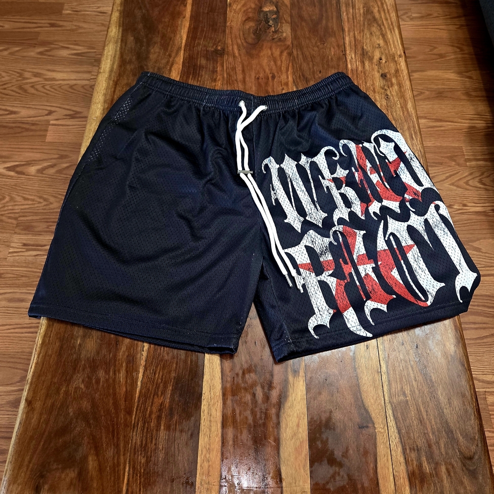WKND RIOT Men's Black Graphic Shorts